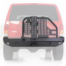 Load image into Gallery viewer, Smittybilt XRC Rear Bumper w/ Swing Gate - Bumper Only fits 1984-2001 Jeep Cherokee XJ - Back View