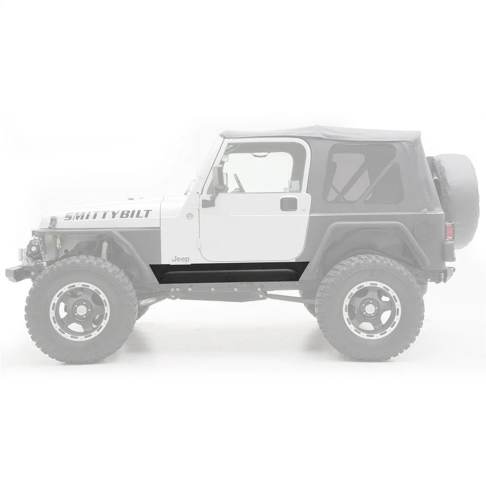 Smittybilt XRC Rock Sliders w/ Step - Textured Black (97-06 TJ) 76871 - Additional View 9