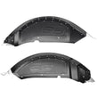 Load image into Gallery viewer, SmittybiltRear Aluminum Inner Fender Liner Pair - Black (18+ JL/JLU)77986 - Back View