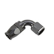 Load image into Gallery viewer, Snow -10AN 90 Degree PTFE Hose End (Black) - Side View