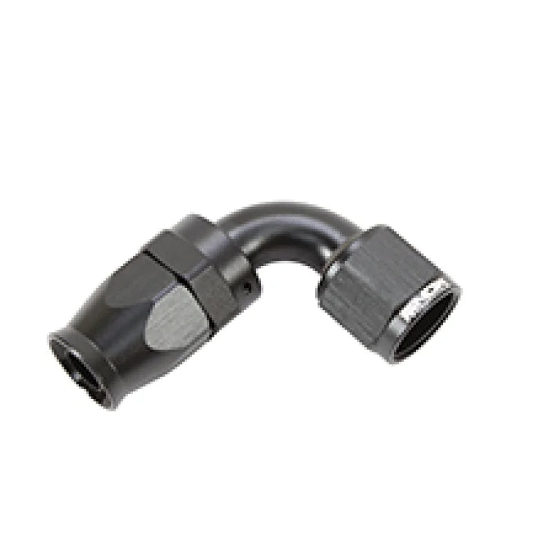 Snow -10AN 90 Degree PTFE Hose End (Black) - Side View