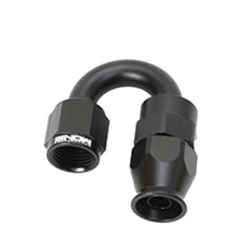 Load image into Gallery viewer, Snow -6AN 180 Degree PTFE Hose End (Black) - Side View