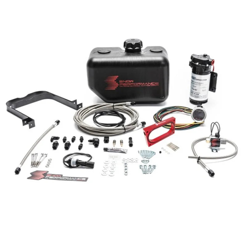 Snow Performance 05-10 Mustang Stg 2 Boost Cooler Water Injection Kit (SS Braided Line & 4AN) - Back View