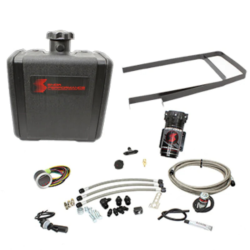 Snow Performance 07-17 Cummins 6.7L Stg 2 Boost Cooler Water Inj. Kit (SS Brded Line/4AN) w/o Tank - Side View