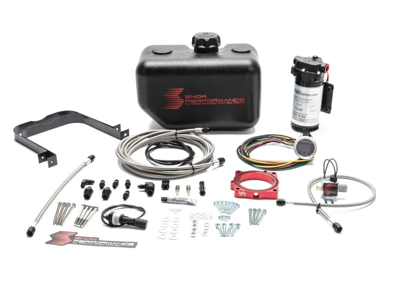 Snow Performance 08+ Charger Stg 2 Boost Cooler F/I Water Injection Kit (SS Braided Line & 4AN) - Main Product View