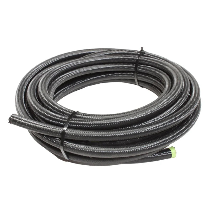 Snow Performance 12 Black Nylon Braided Stainless PTFE Hose - 30ft