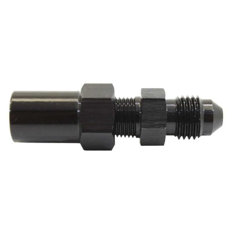 Snow Performance 1/8in NPT Female to 4AN Male Low Profile Straight Nozzle Holder - Side View