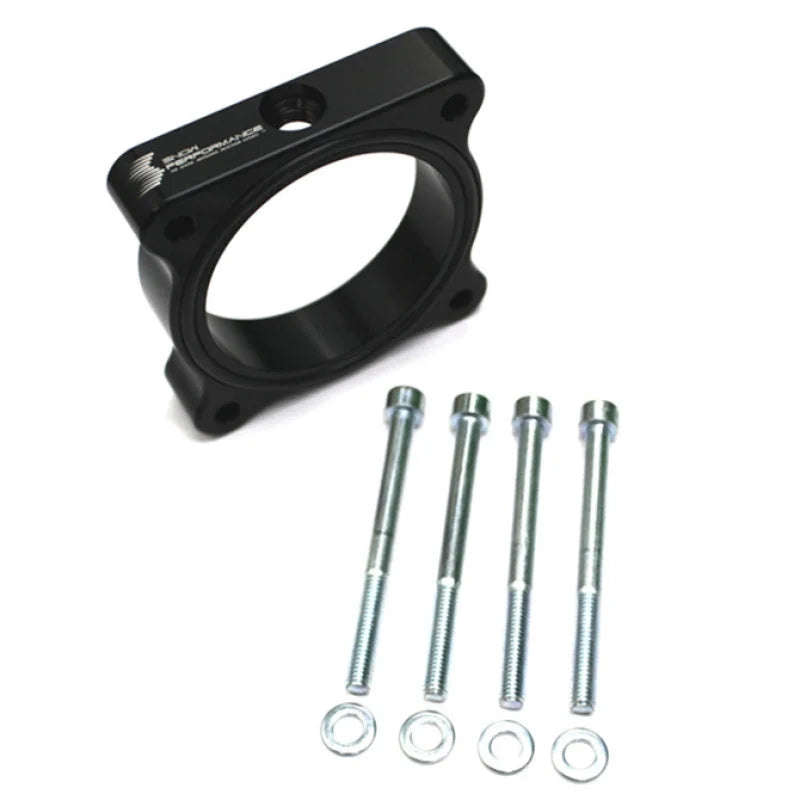 Snow Performance 2015+ Ford Mustang 2.3L EcoBoost Throttle Body Spacer Injection Plate - Side View