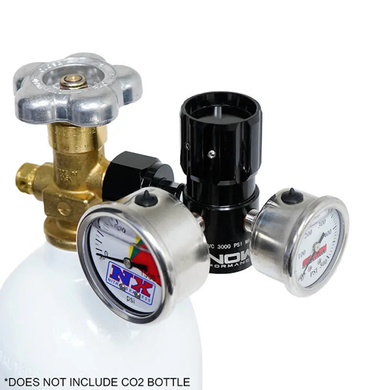 Snow Performance Billet Adjustable (0-475PSI) CO2 Regulator w/Gauges - Main Product View