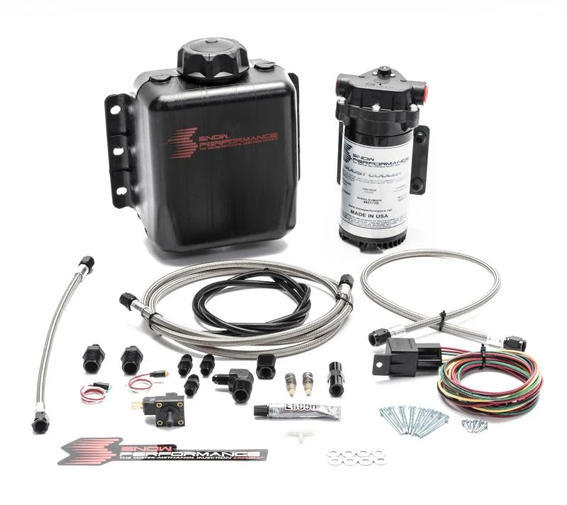 Snow Performance Stg 1 Boost Cooler Water Injection Kit TD (w/SS Braided Line & 4AN Fittings) - Back View