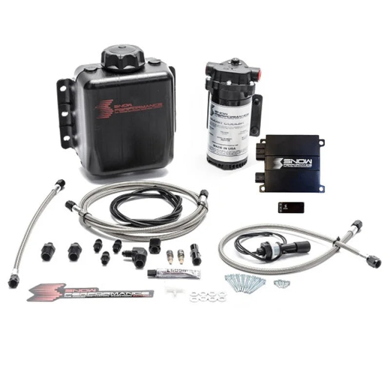 Snow Performance Stg 2 Boost Cooler Prog. Engine Mount Water Injection Kit (SS Braid Line & 4AN) - Installation View