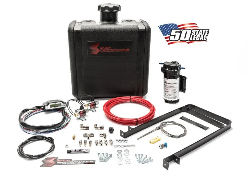 Snow Performance Stg 3 Boost Cooler Water Injection Kit TD (Red Hi-Temp Tubing and Quick Fittings) - Detail View