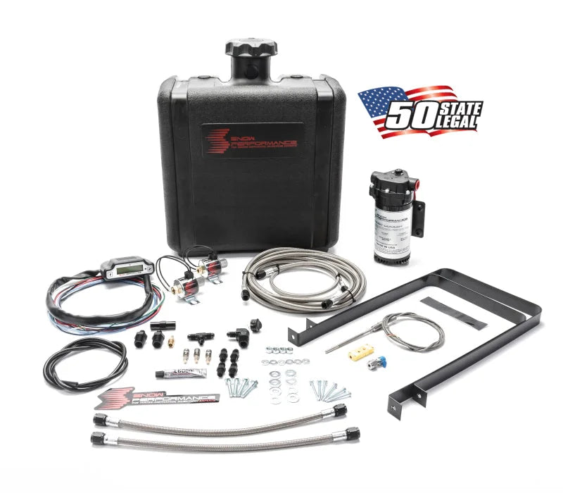 Snow Performance Stg 3 Boost Cooler Water Injection Kit TD Univ. (SS Braided Line and 4AN Fittings) - Side View