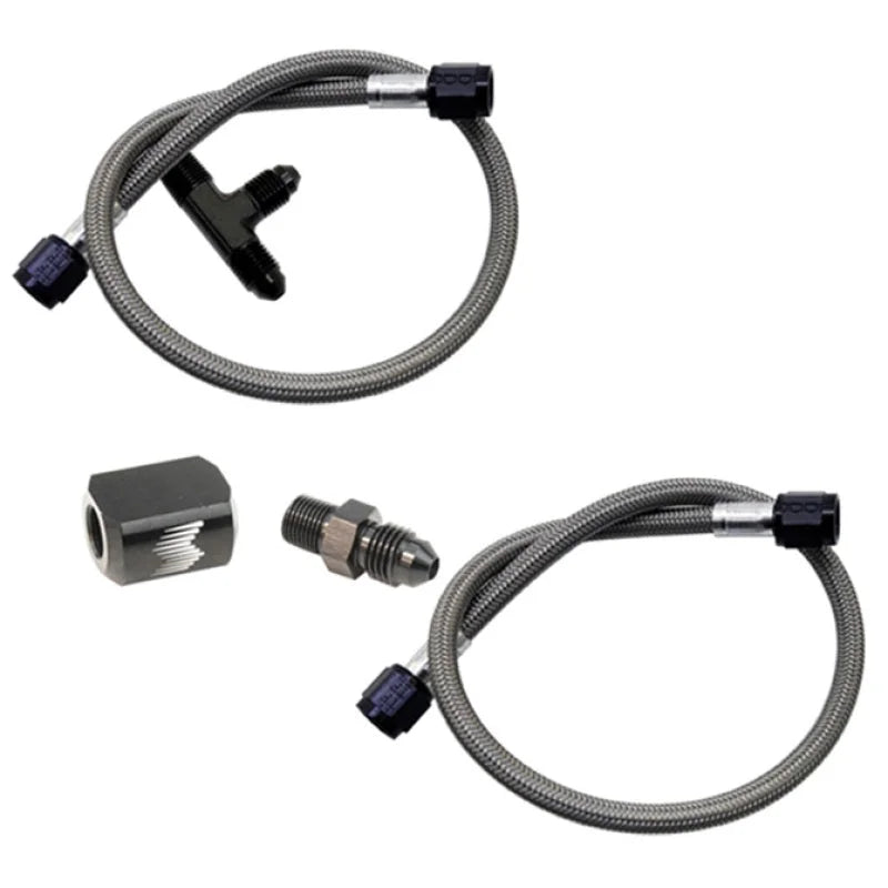Snow Performance Water Dual Nozzle Upgrade SS Braided Line (For 4AN SS Braided Line Kit) - Main Product View