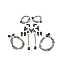 Load image into Gallery viewer, Snow Performance Water Quad Nozzle Stainless Steel Braided Line Upgrade - Side View