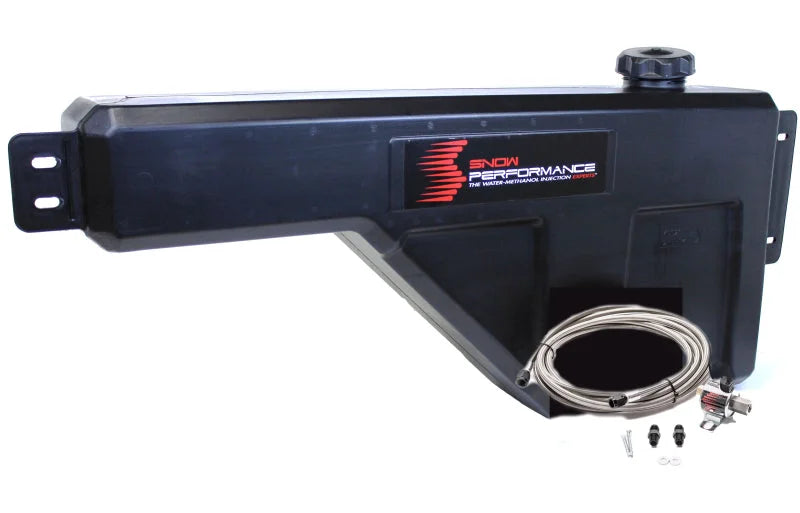 Snow Performance Water Tank Upgrade 10gal (w/Braided SS Line/Brackets/Solenoid/4AN Fittings) - Main Product View