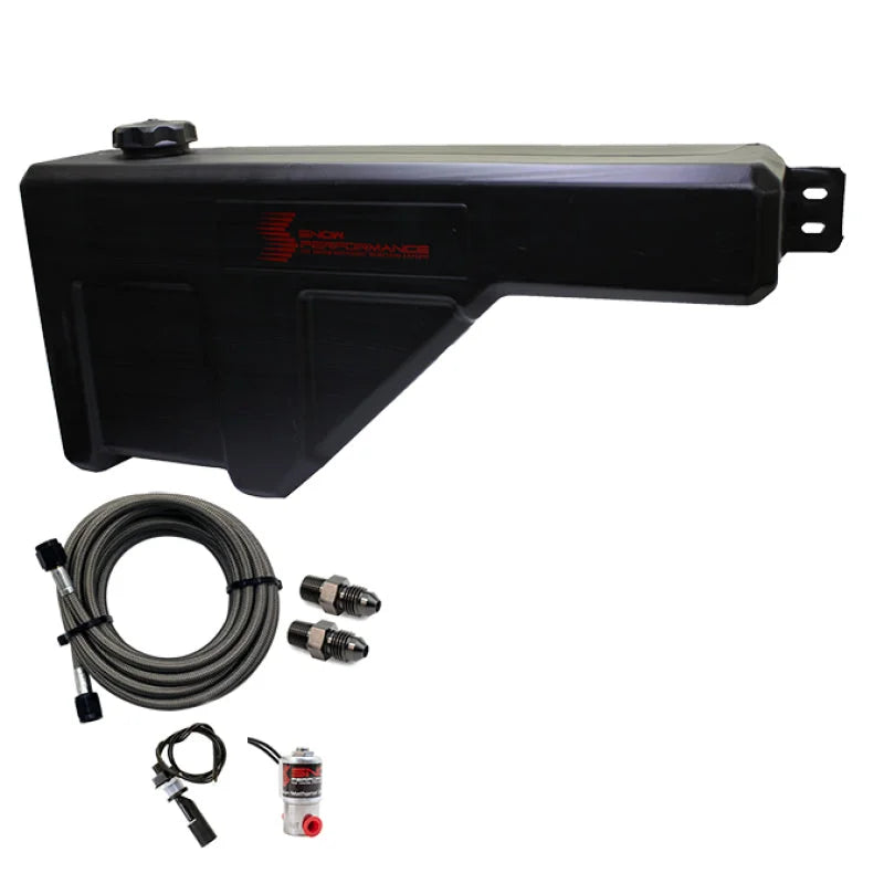 Snow Performance Water Tank Upgrade 10gal (w/Braided SS Line/Brackets/Solenoid/4AN Fittings) - Detail View