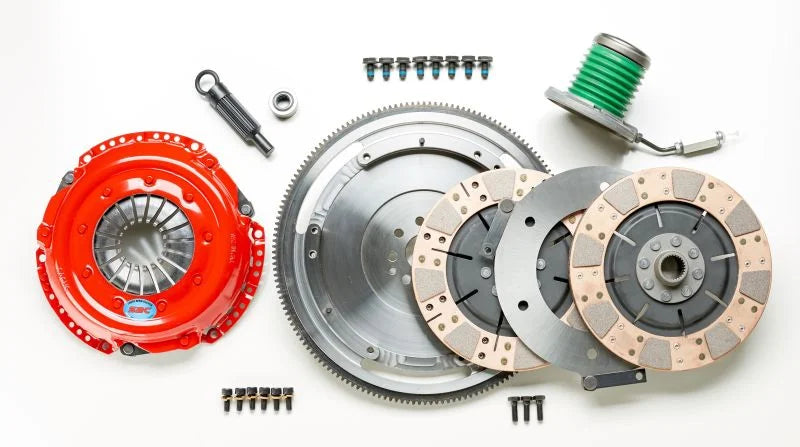 South Bend 05-10 Ford Mustang 4.6L (10T) Comp Dual Disc Kit w/ Flywheel - Side View