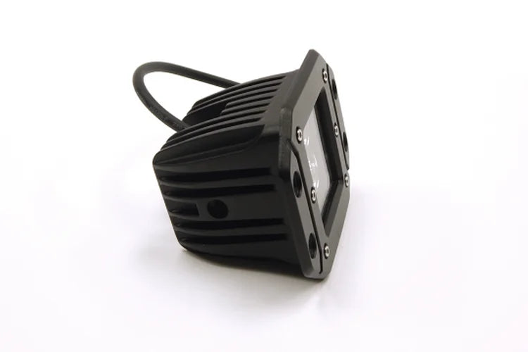3.0 X 3.0 Inch 16W Square Flush Mount LED Light Flood Beam 1,440 Lumens Each Southern Truck Lifts