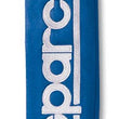 Load image into Gallery viewer, Sparco Belt Pad 2-inch Alcantara Blue - Side View