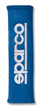 Load image into Gallery viewer, Sparco Belt Pad 2-inch Alcantara Blue - Side View