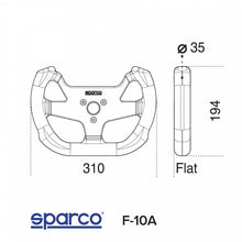 Load image into Gallery viewer, Sparco F10A Suede Black Steering Wheel - Main Product View