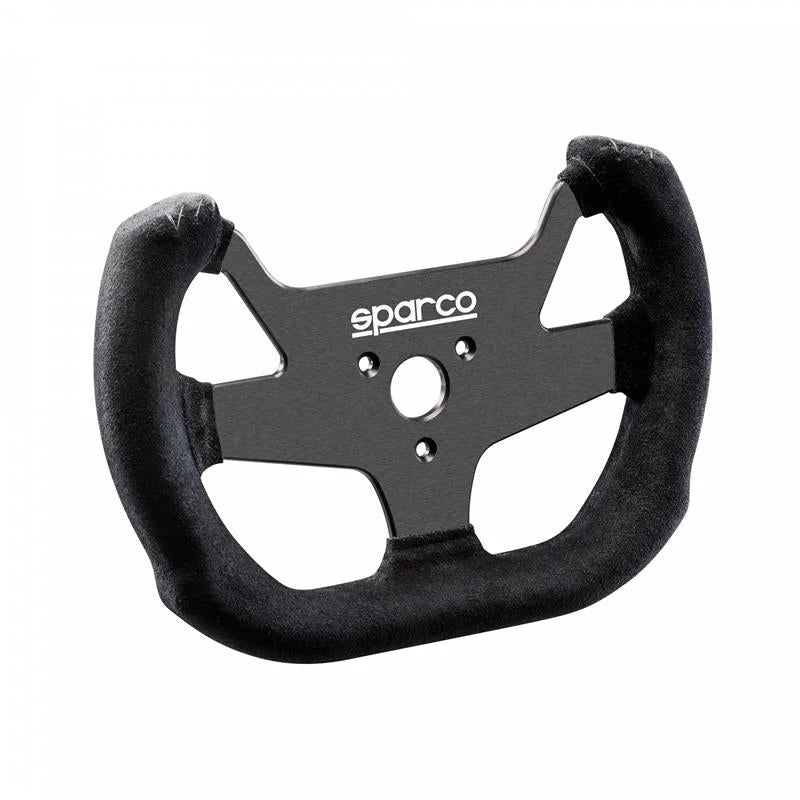 Sparco F10A Suede Black Steering Wheel - Detail View