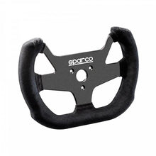 Load image into Gallery viewer, Sparco F10A Suede Black Steering Wheel - Detail View