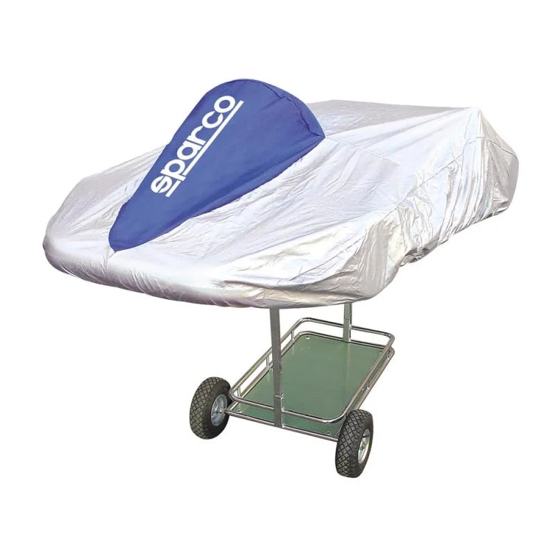 Sparco Kart Cover Silver/Blue - Main Product View