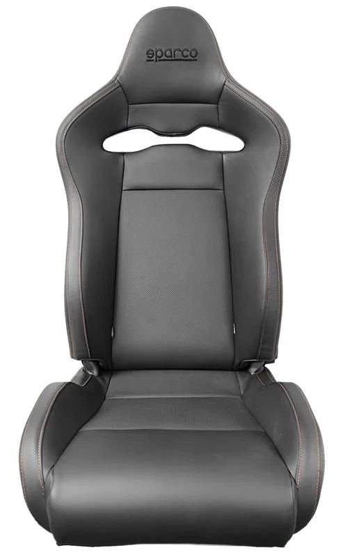 Sparco Seat SPX Special Edition Black/Red w/ Gloss Carbon Shell - Left - Detail View