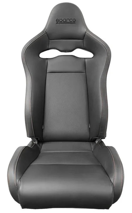 Sparco Seat SPX Special Edition Black/Red w/ Gloss Carbon Shell - Left - Detail View