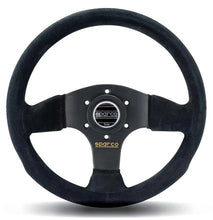 Load image into Gallery viewer, Sparco Steering Wheel 300 Suede Black - Side View