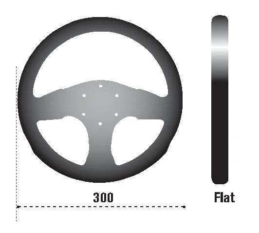 Sparco Steering Wheel 300 Suede Black - Detail View