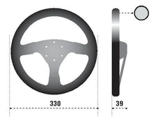 Load image into Gallery viewer, Sparco Steering Wheel 323 Suede Black - Side View