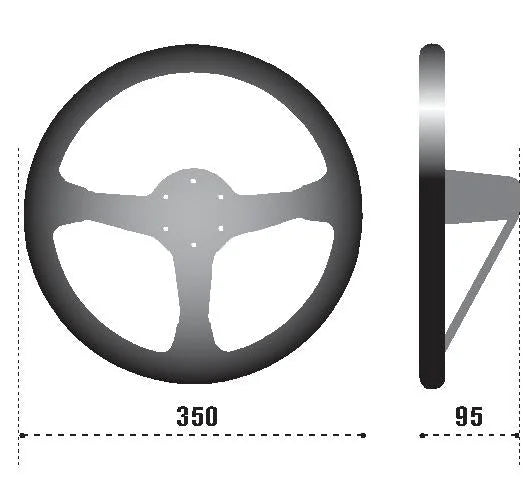 Sparco Steering Wheel 325 Suede Black - Detail View