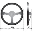 Load image into Gallery viewer, Sparco Steering Wheel 345 Leather Black - Main Product View