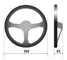 Load image into Gallery viewer, Sparco Steering Wheel 345 Leather Black - Main Product View