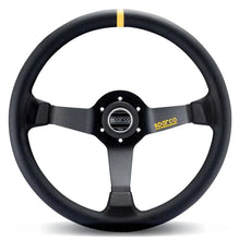 Load image into Gallery viewer, Sparco Steering Wheel 345 Leather Black - Side View