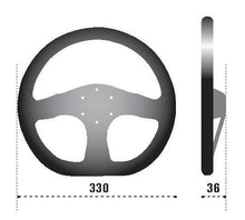 Load image into Gallery viewer, Sparco Steering Wheel 353 Suede Black (NO HORN INCLUDED) - Side View