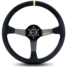 Load image into Gallery viewer, Sparco Steering Wheel 368 Suede Black - Side View