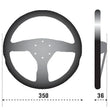 Load image into Gallery viewer, Sparco Steering Wheel 375 Suede Black - Side View