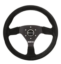 Load image into Gallery viewer, Sparco Steering Wheel 383 Suede Black - Side View