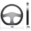 Load image into Gallery viewer, Sparco Steering Wheel L360 Ring Suede Black - Side View