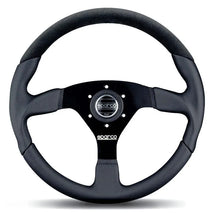 Load image into Gallery viewer, Sparco Steering Wheel L505 Lap 5 Blk/Blk/Blk - Side View
