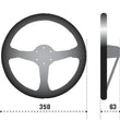 Load image into Gallery viewer, Sparco Steering Wheel L575 Monza Suede - Side View