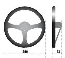 Load image into Gallery viewer, Sparco Steering Wheel L575 Monza Suede - Side View