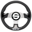 Load image into Gallery viewer, Sparco Steering Wheel P 222 Black - Side View