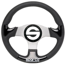 Load image into Gallery viewer, Sparco Steering Wheel P 222 Black - Side View