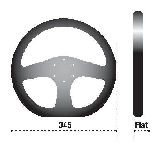 Sparco Steering Wheel P 222 Silver - Detail View