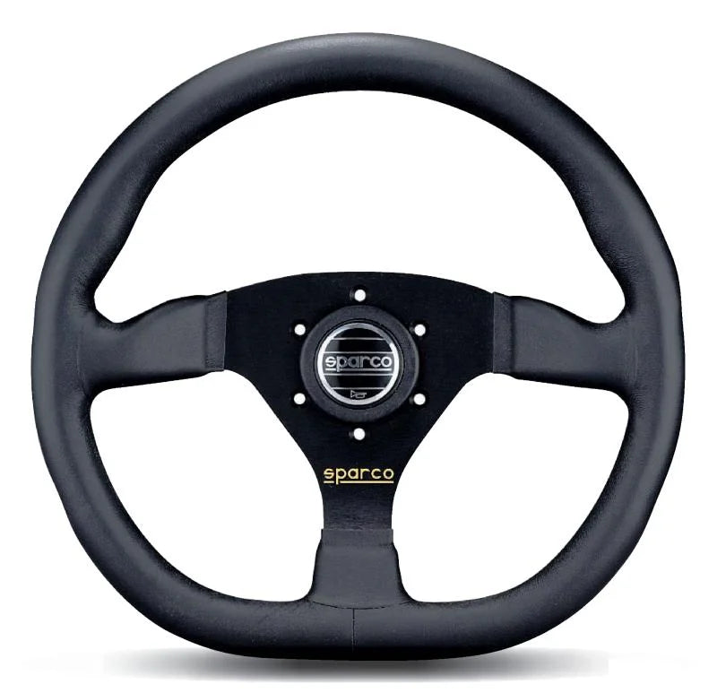 Sparco Steering Wheel Ring L360 Leather Black - Side View